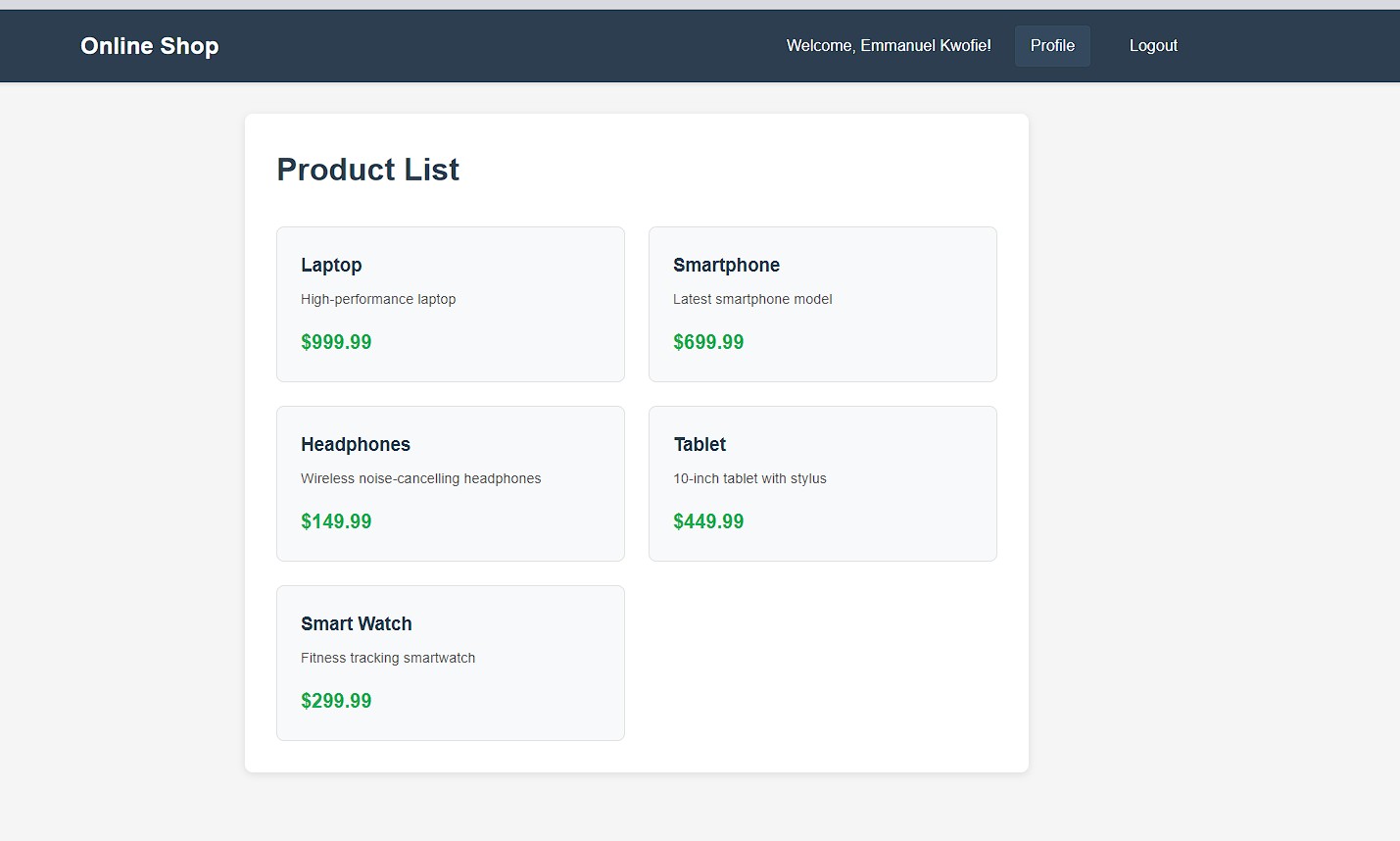 Product screenshot